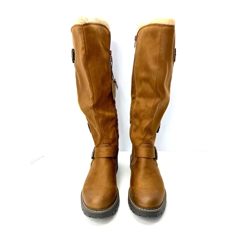 Cliffs by White Mountain Women's Merritt Tall Boots Brown Size 7W NWT/BOX